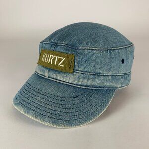 Kurtz Blue Denim Short Bill Fitted Hat Womens Small